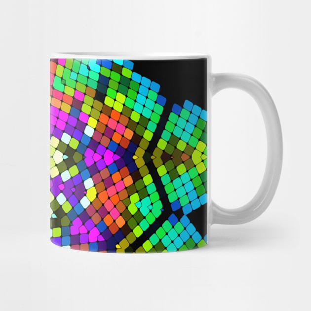 Geometric Kaleidoscope Asymmetrical Multicolor by WormholeOrbital